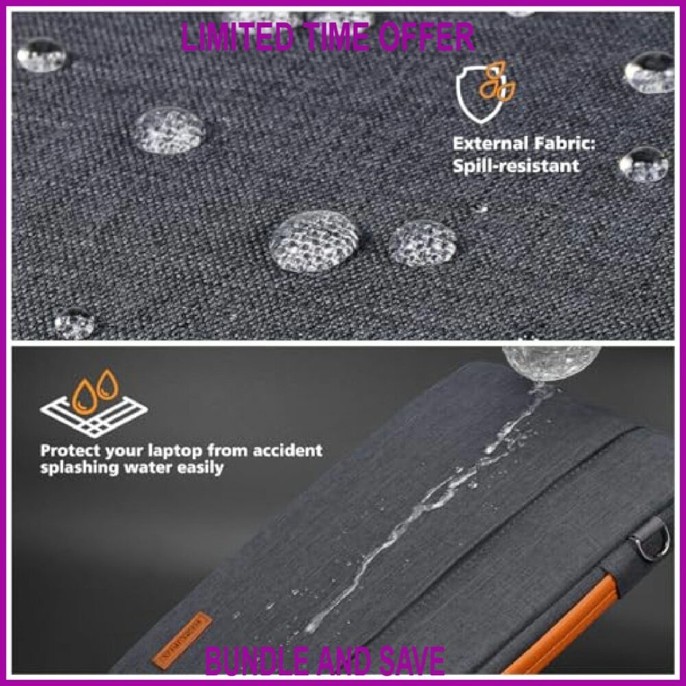 17 Inch Laptop Sleeve Case with Removable Shoulder Strap, Splash-Proof - Picture 6 of 7